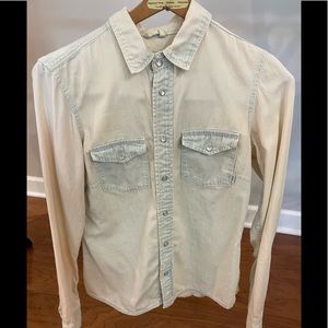 Aritzia TNA button down jean shirt